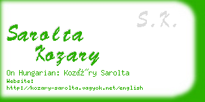 sarolta kozary business card